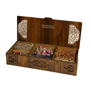 جعبه مستطیل طرح گل مرغ